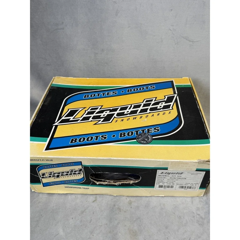 Vintage Liquid Snowboards Hot Rod‎ Boots US 10 Mens Shoes New in Box 90s